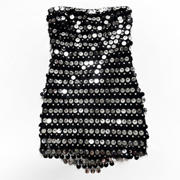 New Arrivals Giza Dress in Night Rider Lily Black Silver Size FR 36 US 2 4 NWT - Picture 2 of 9